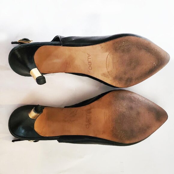 Aldo leather pointed toe slingback heel - Picture 4 of 4